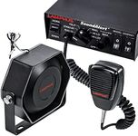 LAMPHUS SoundAlert Siren & Slim Speaker PA System [100W] [6 Modes] [Heavy Duty] [118-124dB] [Microphone] [Hands-Free] [Dual 20A Switches] Emergency Horn Sound System for Police Cars & Fire Trucks