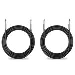 Yuyaokk 2Pack 10 ft 1/4" to 1/4" Speaker Cables, True 12AWG Patch Cords, 1/4 Male Inch DJ/PA Audio Speaker Cable 12 Gauge Wire.