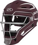 Rawlings | VELO 2.0 Catcher's Helmet | Baseball | Junior (6 1/2" - 7") | Maroon/White