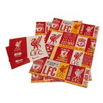 Official Liverpool FC Gift Wrap 2 Sheets 2 Tags, Gift Wrap for Presents, Climate Pledge Friendly Gift Wrap, Liverpool Recyclable Gift Wrap, Officially Licensed Gift Wrap