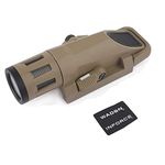 SBGJMY WML 400 Lumens Airsoft Torch Flashlight with Intermittent Lighting Stroboscopic Constant Lighting for 20mm Picatinny Rail System (Tan)