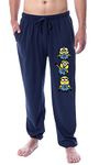 Despicable Me Mens' Minions Chibi Character Sleep Jogger Pajama Pants (Large) Black
