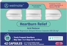 WELMATE - Esomeprazole Magnesium 20 mg - Heartburn Medicine - Acid Reducer - Delayed Release Heartburn Relief - 24hr Protection - for Men & Women - 42 Capsules - 1 Pack