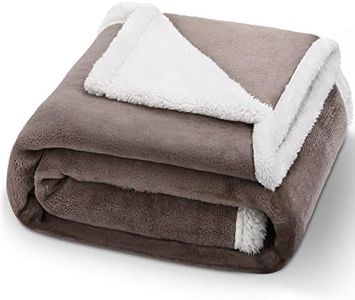 (Amazon.co.jp Exclusive) Titiroba 22DD025 Blanket, Double Blanket, Thick, Winter, Flannel, Boa, Anti-Static, Washable, Stylish, Large, 70.9 x 78.7 inches (180 x 200 cm), Brown