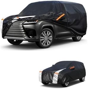 Large SUV Car Cover for Lexus LX 1995-2025 100% Waterproof All Weather, Heavy Duty Outdoor Full Exterior Covers Rain Sun Wind UV Protection.