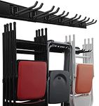 Garage Storage Organization System Wall Mount Rack Heavy Duty Tools Hanger with 6 Hooks 48inch Tracks Max Load 265lb