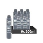 Dove Men+Care Classic Anti-Perspirant Aerosol Deodorant Spray with ¼ moisturising cream for 48 hour protection against sweat and odour 6x 200 ml