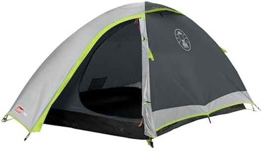 Coleman Tent Darwin | 2 Person Compact Dome Tent | Lightweight Camping, Festival and Hiking Igloo Tent | 100% Waterproof with HH 3000mm | Sewn-in Groundsheet, Grey