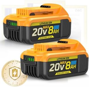 8Ah Replacement Compatible for Dewalt 20V Max Battery with High Capacity