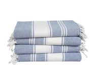 Lane Linen Beach Towels 4 Pack Oversized - 100% Cotton Turkish Towel Set, Pre-Washed Oversized Beach Towel, Quick Dry Beach Towels For Travel, Beach Towel Large, Sand Free Towel,39"x71" - Forever Blue