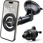 UGREEN Magnetic Phone Car Mount Compatible with MagSafe, Universal Dashboard Windscreen Air Vent Car Phone Holder Compatible with MagSafe iPhone 17 Pro Max Air 16 15 14 13 12 Mini