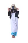 DarkCom Unisex Adult Hooded Pajamas Halloween Homewear Christmas Blue-footed Booby Onesie One Piece Loungewear Nightwear XL