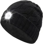 Mens Gifts Beanie Hat with Light: Stocking Stuffers Women Men Rechargeable Cap LED Flashlight Winter Hats Gift Ideas for Dad