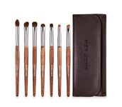 ENZO KEN Natural Pony Hair Eye Shadow Brush Set, Small Eyeshadow Brushes Set, Eye Makeup Brushes Set Professional, Small Nose Contour Brush, Angled Eyeshadow Brush, Eye Brush, Eyeshadow Blending Brush