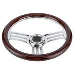 Wood Steering Wheel Steering Wheel Wood Grain Grip Vintage Steering Wheel for Car Factory