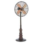 DecoBREEZE Kipling Metal and Polyresin Adjustable Height Pedestal Fan Oscillating Stand Fan, 16-Inch