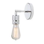 Yosoan Lighting Vintage Up/Down Wall Light Industrial Antique Wall Lamp Fitting Fixtures,Wall Sconce Edison Lamp for Kitchen, Hall, Dining Room, Bedroom,Bar, Restaurants, Coffee Shop (Chrome)