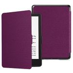 FINTIE Slimshell Case for 6.8" Kindle Paperwhite (11th Generation-2021) and Kindle Paperwhite Signature Edition - Premium Lightweight PU Leather Cover with Auto Sleep/Wake, (Purple)