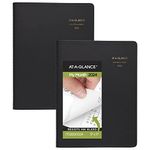 AT-A-GLANCE 2024 Daily Planer, Eight Person Appointment Book, Quarter-Hourly 2 Volume Set, 8-1/2" x 11", Large, Black (702120524)