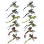 R H LIFESTYLE Artificial Pointed Bird with Attached Magnet Feather Mini Ornaments DIY for Wedding Decoration Home Garden Party Accessories| Pack of 4|