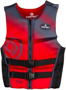 O'Brien Men's Flex V-Back Life Jacket - US Coast Guard Approved Level 70 Buoyancy - Water Sports Activity Including Boating, Paddle, Skiing, Surfing & Swimming