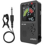 Metronome Tuner,LEKATO Rechargeable Large LCD Color Display 3 In 1 Digital Metro Tuner Tone Generator with Guitar, Bass, Violin, Ukulele and Chromatic Tuning Modes for All Instruments