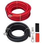 InstallGear OFC 5 AWG Gauge 10ft Battery Power Inverter Cables for Solar, Auto, RV & Marine - 99.9% Oxygen-Free Copper (Set)