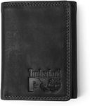 Timberland Men's Leather Trifold With Id Window Wallet, Black/Bullard, One Size US