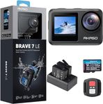 AKASO Brave 7 LE 4K30FPS 20MP WiFi Action Camera with Touch Screen EIS 2.0 Zoom Remote Control 131 Feet Waterproof Camera Support External Microphone + Kingston 64GB MicroSDXC Memory Card (Bundle)