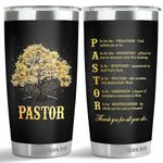 34HD Gifts for Pastor, Pastor Tumbler with Lid 20 Oz Stainless Steel, Pastor Coffee Cup, Religious Gifts for Men, Pastor Appreciation Gifts