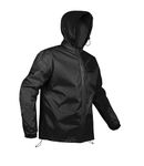 Rynox Unisex Adult H2Go Pro 3 Rain Standard Length Jacket I 15000mm Waterproof Nylon Shell | Motorcycle Riding Rain Jacket | Heat Sealed Seams | Drycore WR Zippers - Black, Large