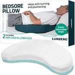 Lunderg Bedsore Pillow Positioning Wedge - with 2 Non-Slip Pillowcases & Adjustable Slope - Pressure Ulcer Cushion for Bedsore Prevention - Stay on The Side and Stay Off The Back