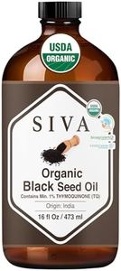 Siva Black Seed Organic Oil 16oz (473ml) Premium Cold-Pressed Organic Carrier Oil for Face, Skin Care, Body Massage, Hair Care, Hair Oiling & Scalp Massage