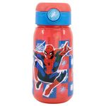 Gluman Water Bottle for Kids | Kids Cartoon School Water Bottle, 510 ml BPA Free | Disney Sippy Water Bottle for Kids with Flip-Top Closure | Picnic Bottle | Food Grade | Leakproof (Disney Spiderman)