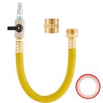 ZKZX Winterize Sprinkler Blowout Adapter RV Winterizing Kit with Shut Off Valve and 1/4”Industrial Plug Air Compressor and Garden Hose Connector for Motorhome Boat Camper Travel Trailer