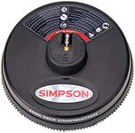 Simpson Cleaning 80165 Universal Scrubber, Rated 15" Steel Pressure Washer Surface Cleaner for Cold Water Machines, 1/4" Quick Connection, Recommended Min 3000 Max of 3700 PSI, Black