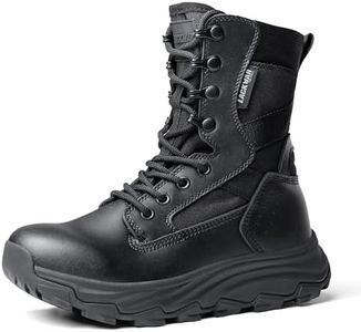 LACKWAR Women's 8 Inch Hiking Tactical Combat Boot Waterproof Military Work Boots Lightweight Military Boots Non Slip Ankle Support Outdoor Boots for Women(Black 7.5)