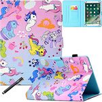 7 Inch Tablet Case, Newshine Anti Slip PU Leather Stand Folio Cover for Galaxy Tab, Kindle Fire 7, RCA Voyager, Huawei, Google and Other 6.5"-7.5" Tablet - Sea Horse