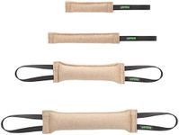 Viper Jute K9 Tug Toy Reward with One Or Two Handles for Adult Dogs and Puppies (2 Handles, 12" x 2in