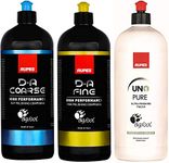 Clean Garage Rupes Combo Kit, 3x1L Bottles | Coarse, Fine, Ultrafine Polishing Compounds, Wool Material, Metal Compatible, Automotive Cleaning Kits