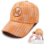 VRITRAZ Plain Classic Little Sports Cap for Active Kids, Baby Girls and Boys 3-12 Years (Orange)