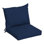 Arden Selections Outdoor Dining Chair Cushion, 21 x 21, Rain-Proof, Fade Resistant 21 x 21, Sapphire Blue Leala