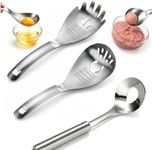 Stainless steel Meatball Maker Scoop & 5 in 1 Multifunction Cooking Spoon,F