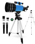 Telescopes for Adults Astronomy & Kids & Beginners,UYOTBKEUB 70mm Astronomical Refractor Telescope with Adjustable Tripod & & Finder Scope for Sky Star Gazing