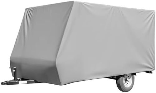 Wiltec Wohnwagen Schutzhülle Größe M 520 x 225 x 220 cm Plane, Abdeckplane für Caravan und Wohnmobil, Wohnwagenplane aus PP, Schutzhaube Abdeckung