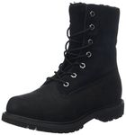 Timberland Women's Authentics Teddy Fleece Ankle Boots, Black Nubuck, 7 UK