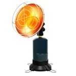 Portable Propane Heater Camping 6500 BTU Small Propane Heater with Electric Igniter, Control Valve, Folding Out Legs Base, Golf Cart, Ice Fishing, Hunting, Tent Heaters Cordless(Fuel Not Included)