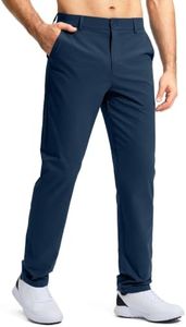 Pudolla Men's Golf Pants Work Dress Comfy Pants Casual Slacks Trousers with Pockets(Navy 42Wx30L)