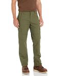 Carhartt Men's Rugged Flex Relaxed Fit Ripstop Cargo Work Pant, Basil, 34W / 32L