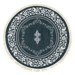 Rug Boho Round Rugs 4Ft Washable Non-Slip Small Round Area Rug Throw Soft Sofa Kids Nursery Room Rug Mandala Print Teal Round Carpet for Bedroom Entryway Living Room Dining Room 120, 295120